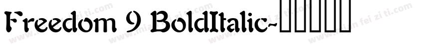 Freedom 9 BoldItalic字体转换